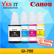 Canon Printer GI-790 Black / Cyan / Magenta / Yellow Compatible Refill Ink G3000 G1010 G2010 G3010 G