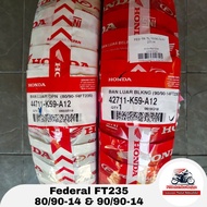 Honda Federal FT235 80/90 & 90/90-14 Tubeless Tire PACKAGE Pair of Honda Beat Tires BONUS Pentils