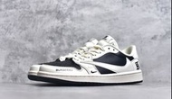 Travis Scott x Nike Air Jordan 1 Low x BURBERRY 倒鉤 白黑休閒板鞋 36-46