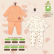 LULLABY - Girls' pink turtleneck long-sleeved set NH675-74P