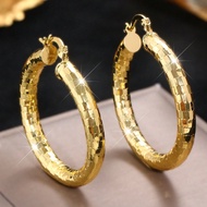 2pcs Gold Plated Hoop Earrings Women Fashion Big Vipe Earrings Hip Hop Party Birthday Holiday Jewelr