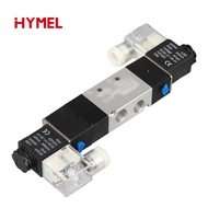 4V230C-08 5 Way 3 Position 1/4" Pneumatic Solenoid Valve DC12V DC24V AC110V AC220V With 4 6 8 10 12m