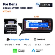 หน้าจอรถยนต์ขนาดใหญ่ Android Navigation System สำหรับ Mercedes-Benz C-Class AMG W204 C200 C300 C63 ร