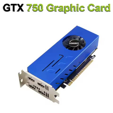 SONGREY GTX 750 750TI 2GB 4GB 4HDMI Multi Monitor Graphics Card GDDR5 128Bit 4K Support for Stock Tr