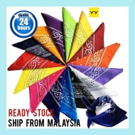 [READY STOCK] 55cm Cotton Square Scarf Cashew Flower Unisex Turban Hip Hop