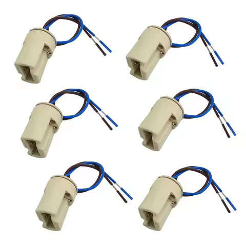 6pcs/lot G9 Lamp Base Ceramic Connector Socket G9 Type Lamp Holder for LED Halogen Bulb Light