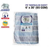 JUMBO 6’ x 30’Blue White Canvas Pe Tarpaulin  Kanvas Biru Putih / Blue White Canvas Folded Tarpaulin