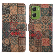 Suitable for MOTO G06 G05 G04 G34 G35 G75 G64 Bohemian Flip Wallet Leather Phone Case