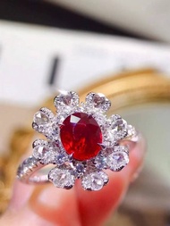 AIGS無燒紅寶石戒指純正鴿血紅紅寶石1.04克拉