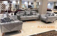 Sofa Kursi Tamu Madrid Minimalis Modern Beludru 321