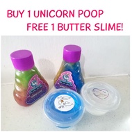 BUY 1 FREE 1 Unicorn Poop Galaxy Water Slime Butter Slime Cool Poopie Fun Kids Present Party Birthday