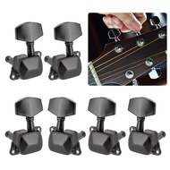 6pcs Gear Ratio 1:15 Semi-Closed Electric Acoustic Guitar Tuning Pegs Tuner Machine Heads Tuning Keys 3L3R Guitar Replacement Parts