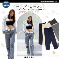 New waist 874!! กางเกงขากระบอกใหญ่ DK 874