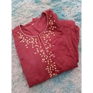 BAJU KURUNG COTTON BERSULAM MANIK