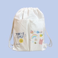 Tas Serut kantong / Tas gendong kanvas pria wanita tas sekolah anak