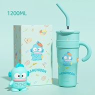 Media แก้วน้ำดื่ม แก้วเก็บเย็น มีหลอด ใหญ่1200ML/700ML แก้วเก็บความเย็น/ความร้อน สแตนเลส304 แก้วน้ำด