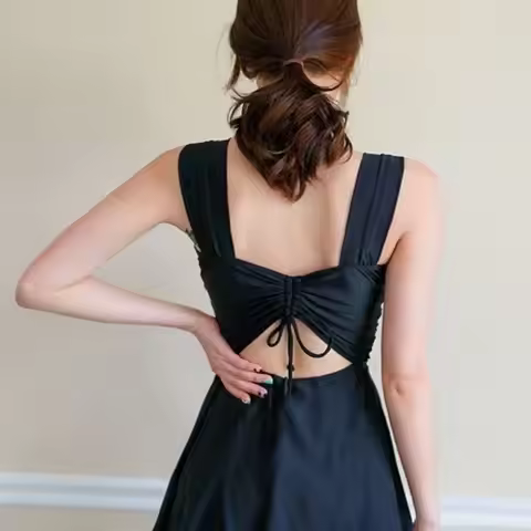 New Padded Conservative Swimsuit Steel Support Thermal Slimming Swimsuit Svelte Design Gathered Mono