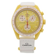 歐米茄 x Swatch 超霸系列月亮錶 Swatch 太陽任務 黃色錶盤 男士腕錶 S033J100