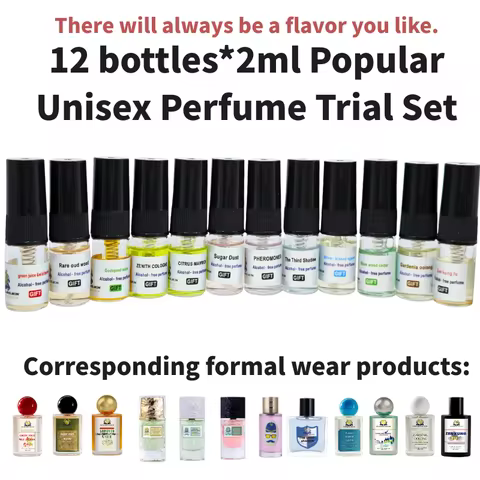 Perfume Sample Collection 2ml Trial Size Long-lasting Fragrance for 8 Hours Floral Fruity Fragrance 