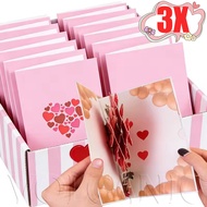 [Fast Shipping]3Pcs Valentine Card | Romantic Heart Tree & Couple Design | Automatic Open for Annive