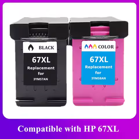 Remanufactured For HP67 67XL Ink Cartridge Inkjet for HP 67 ENVY 6052 6055 6058 Deskjet 1225 2732 Pr