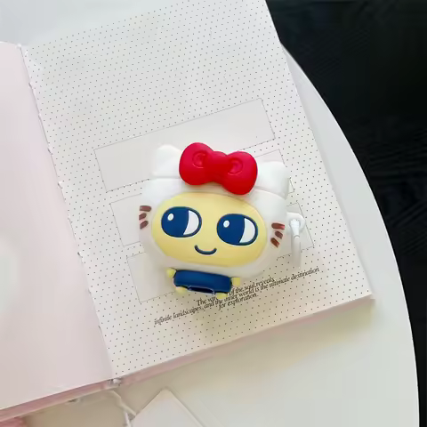 Japan Tamagotch 3D Cute Cartoon Earphone Case For Airpods 4 2 3 1 Pro 3 2 Wireless Bluetooth Headset
