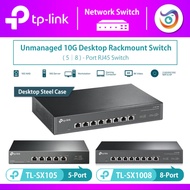 TP-Link TL-SX105 / TL-SX1008 5/8-Port 10G Unmanaged Desktop Rackmount Switch Plug and Play
