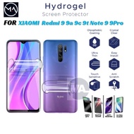 LAYAR Xiaomi Redmi 9 9a 9c 9t Note9 9Pro Clear Matte Spy Privacy Hydrogel Screen Protector Screen Pr