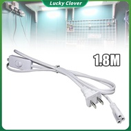 1.8M T4 T5 T8 Tube Connector Cable with Plug for LED Fluorescent Lamp Grow Light Bar