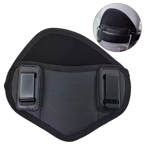 DIZETION Tactical Holster PU Leather Concealed Gun Pouch for Glock 17 19 23 32 Sig Sauer Beretta Kah