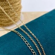 [Rich Handmade] 14k Gold Chain o-Shaped Cross Extension 14k Bracelet 14k Pure