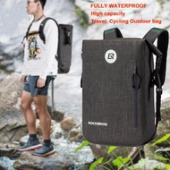 ROCKBROS 24L Waterproof Bike Bag Cycling Backpack Casual School Bags Women Men Outdoor Travel Hiking