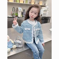 [Hi Baby] 1-12 Y Girls Jacket Spring Autumn New Style Children's Clothing Middle Big Children Fashio