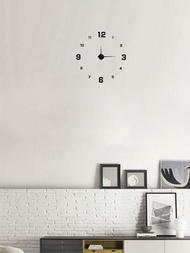 1入組亞克力創意簡約數字時鐘歐式DIY無聲掛鐘，適用於客廳臥室不需打孔