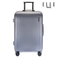 ELLE Travel Tristan Collection. กระเป๋าเดินทางขนาดกลาง 24นิ้ว 100% Polycarbonate PC คันชักอะลูมิเนียมระบบซิปนิรภัย2ชั้น เพิ่มซิปขยายตรงกลาง Model #51147