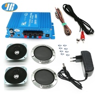 【Prime deal】 Kit Arcade Game Machine Audio Diy 180w Stereo Amplifier Pc Car Dvd Mp3 Music Player 4 Inch Speaker Chrome Grille Cable