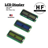 Character LCD Display 1602 16X2 with I2C IIC Module [Blue | Yellow | Grey Backlight] for Arduino DIY