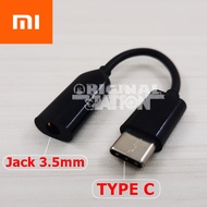 Xiaomi Converter Headset TYPE C to Jack 3.5mm Hitam / Sambungan Hedaset Headphone Handsfree Earphone