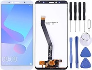 Pantaohuaes LCD Screen and Digitizer Full Assembly for Huawei Y6 Prime (2018) (Color : White)