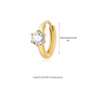 ต่างหูทอง 18k พร้อมเพชรที่เลี้ยงในห้องปฏิบัติการ