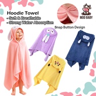 Moo Baby Hooded Towel Baby Hoodie Kids Cute Towel Tuala Mandi Baby Cartoon Towel Cute Bathrobe Cotto