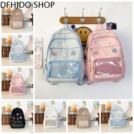 DFHJDO หลายสี Itabag ค่ะ ไนลอนทำจากไนลอน ถุงซิปซิป กระเป๋าเป้นักเรียน จุได้มาก คาวาอิ กระเป๋าเป้สะพา