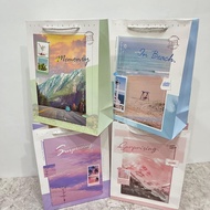 Premium Thick Paper Bag with Mount Ocean Scenery Stamp