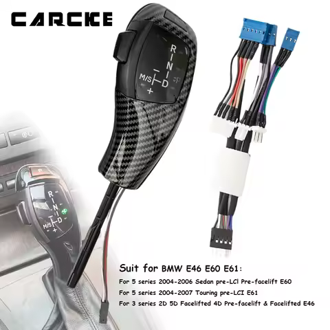 E46 Gear Shift Knob For BMW Touring E61 3 series 2D/5D Facelifted E60 Sedan LED Shifter Lever Stick 