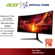ACER ED340CU S3  / ED340CUS3 / ED320QRS3 34" CURVED GAMING MONITOR ( 34" VA UWQHD / 1MS / 180HZ /FRE
