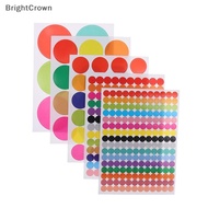 BrightCrownL 10 Sheets Polka Circle Office Classroom Party Decoration Toys Diary Decoration Marking 
