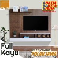 Kirana Wall Unit Kayu Rak TV Gantung Buffet TV Backdrop TV Modern Minimalis - TALLINN