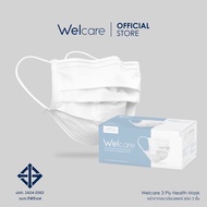 Welcare หน้ากากอนามัย เวลแคร์ สีขาว 50 ชิ้น/กล่อง (สีขาว,เขียว)