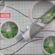 HIJAU WALL PAPER 6528 Wallsticker Wallpaper Dinding Sticker Green Circle Motif 45CM X 9M NEW MOTIF B