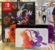 🔥二手（95%新）原廠任天堂 🔥NINTENDO SWITCH OLED 寶可夢 【朱紫特別版】 齊配件、 有盒 、送玻璃MON貼 、14日店舖保養👉可親臨實體商店(葵芳)取貨或順豐到付運費👈